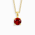 Pendentif solitaire grenat en vermeil 18 carats