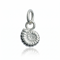 Ammonite Fossil Silver Charm