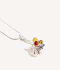 Collier ambre ginkgo