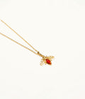 Collier Abeille en Or et Ambre