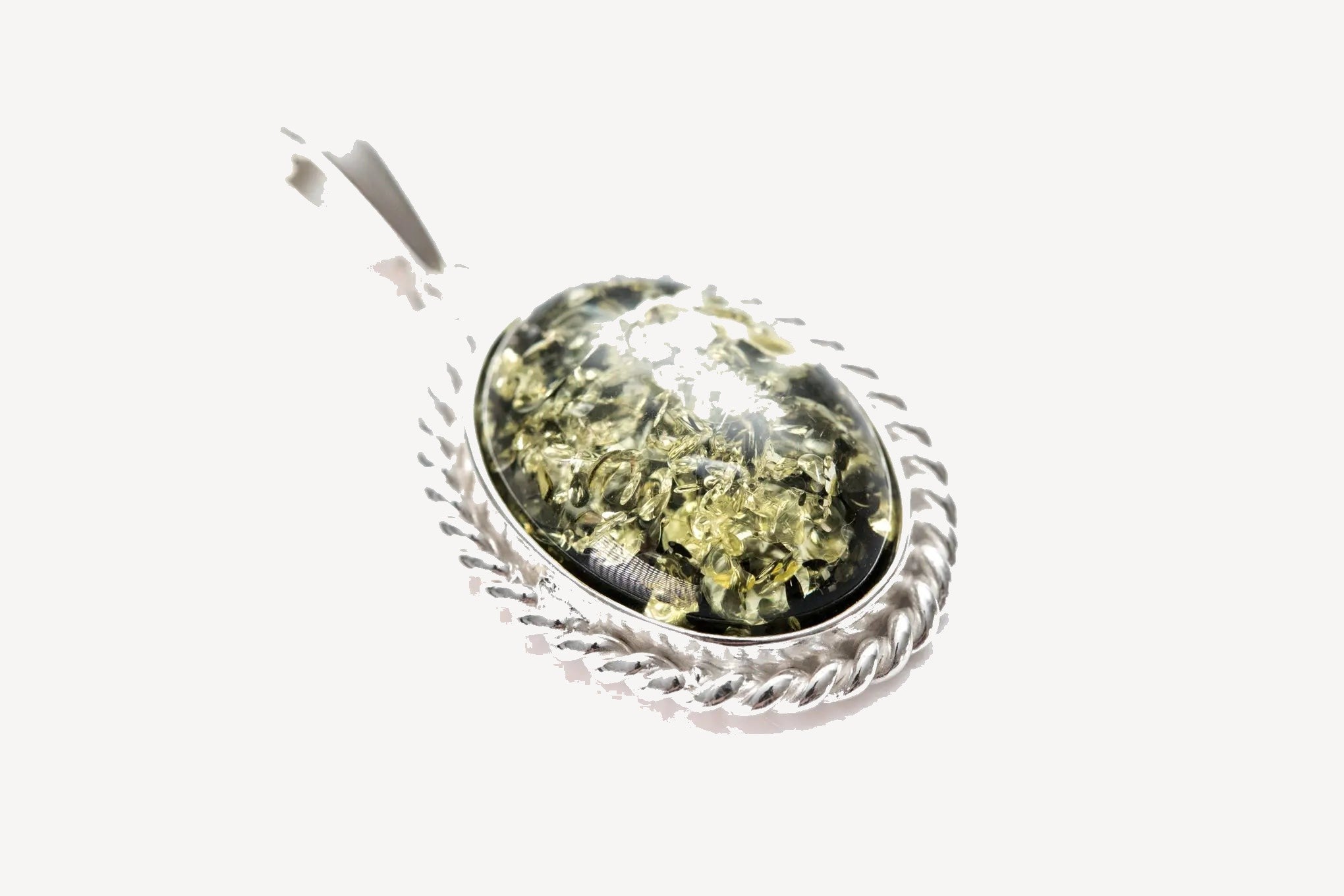 Pendentif Quintessence Ambre Vert