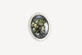 Bague spectaculaire Quintessence en ambre vert