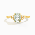 Bague Améthyste Verte en Vermeil Or 18 carats
