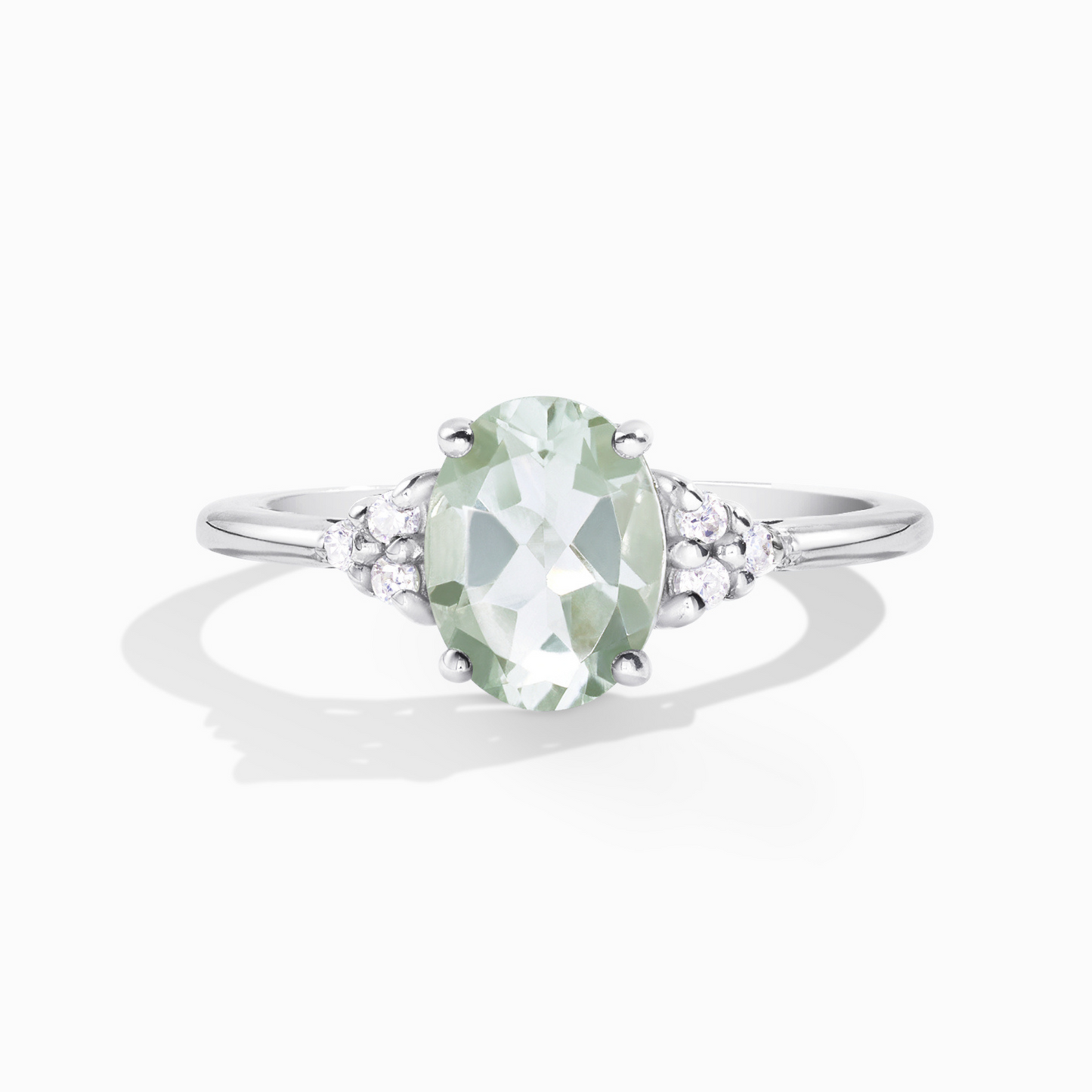 Green Amethyst Ring in Sterling Silver - SJR London Timepiece