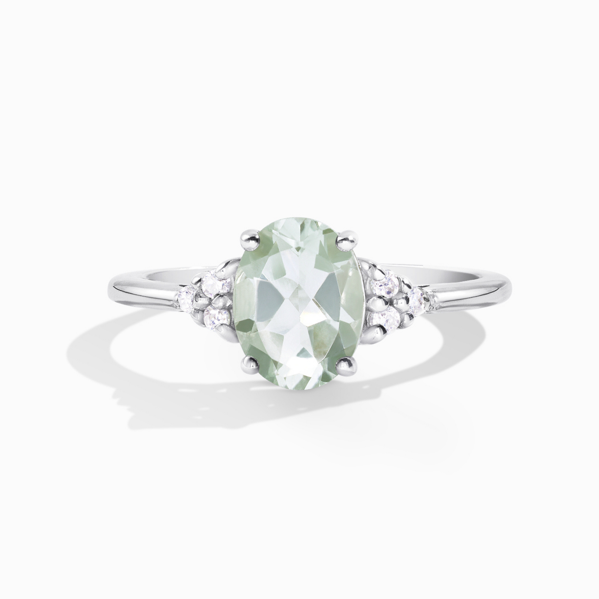 Green Amethyst Ring in Sterling Silver - SJR London Timepiece