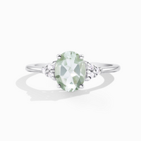 Green Amethyst Ring in Sterling Silver - SJR London Timepiece