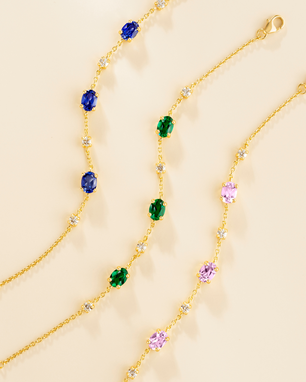 Bracelet émeraude en vermeil 18 carats
