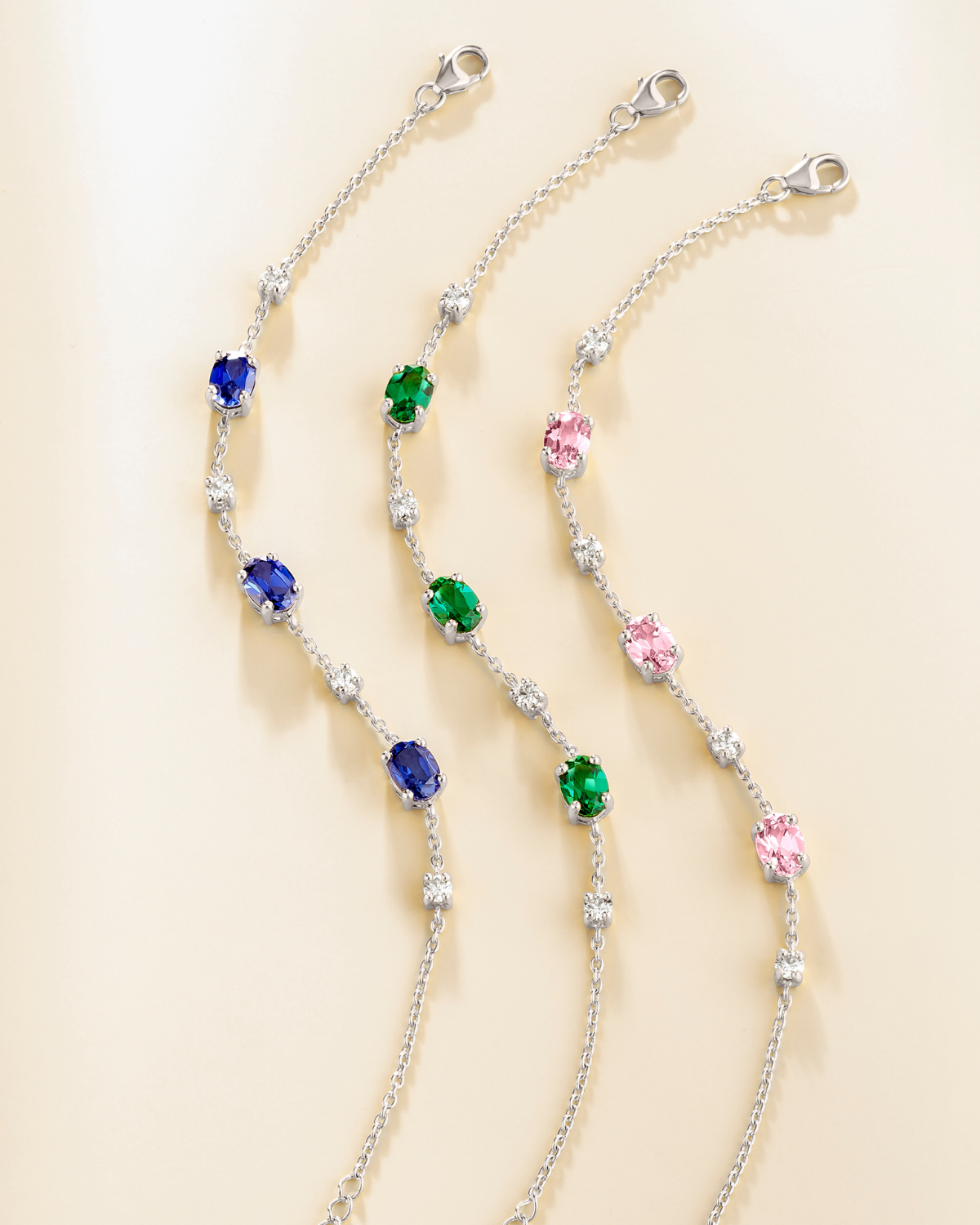 Blue Sapphire Bracelet in Sterling Silver - SJR London Timepiece