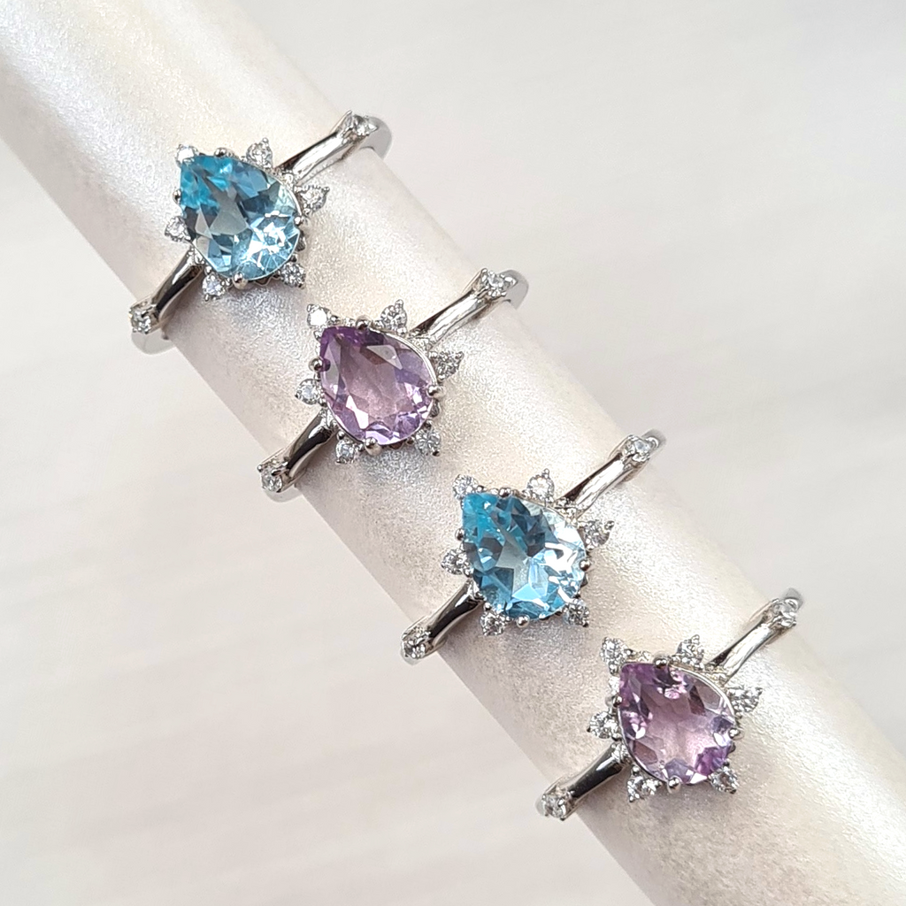 Bague Estelle lavande améthyste en argent sterling