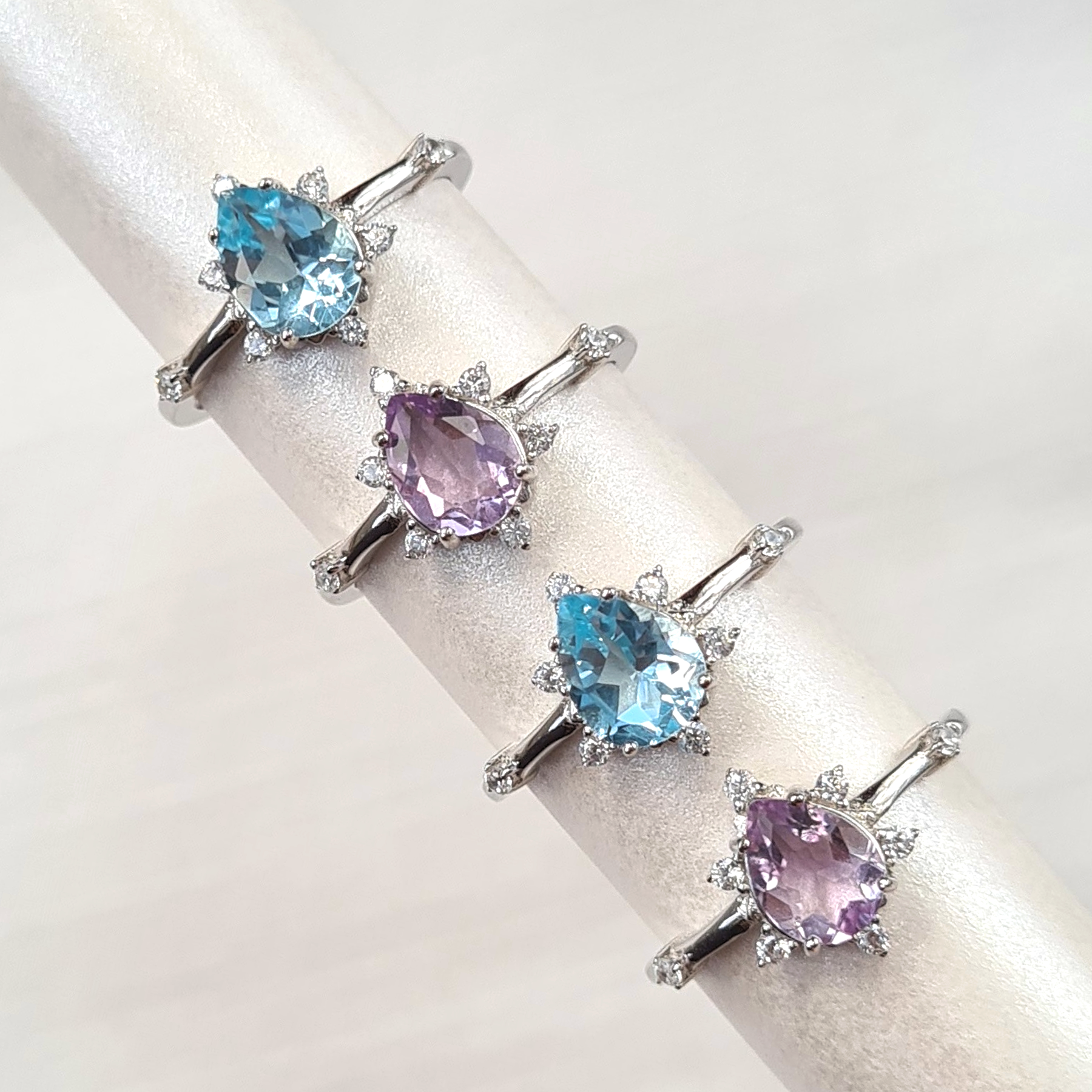 Estelle Lavender Amethyst Ring in Sterling Silver - SJR London Timepiece