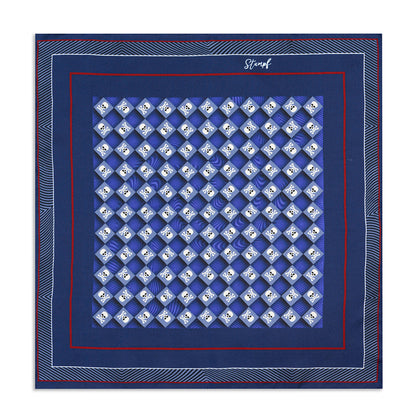 Skull & Crossbones Navy Sea Pocket Square
