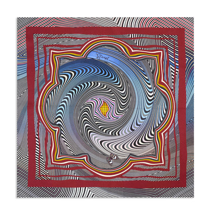 Zig Zag Cobalt Pocket Square