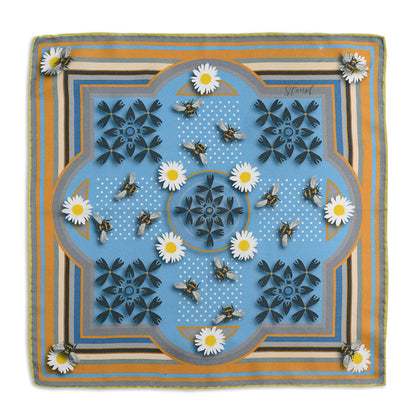 Polka Dot Bee Classic Orange Pocket Square
