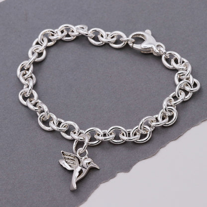 Hummingbird Silver Charm