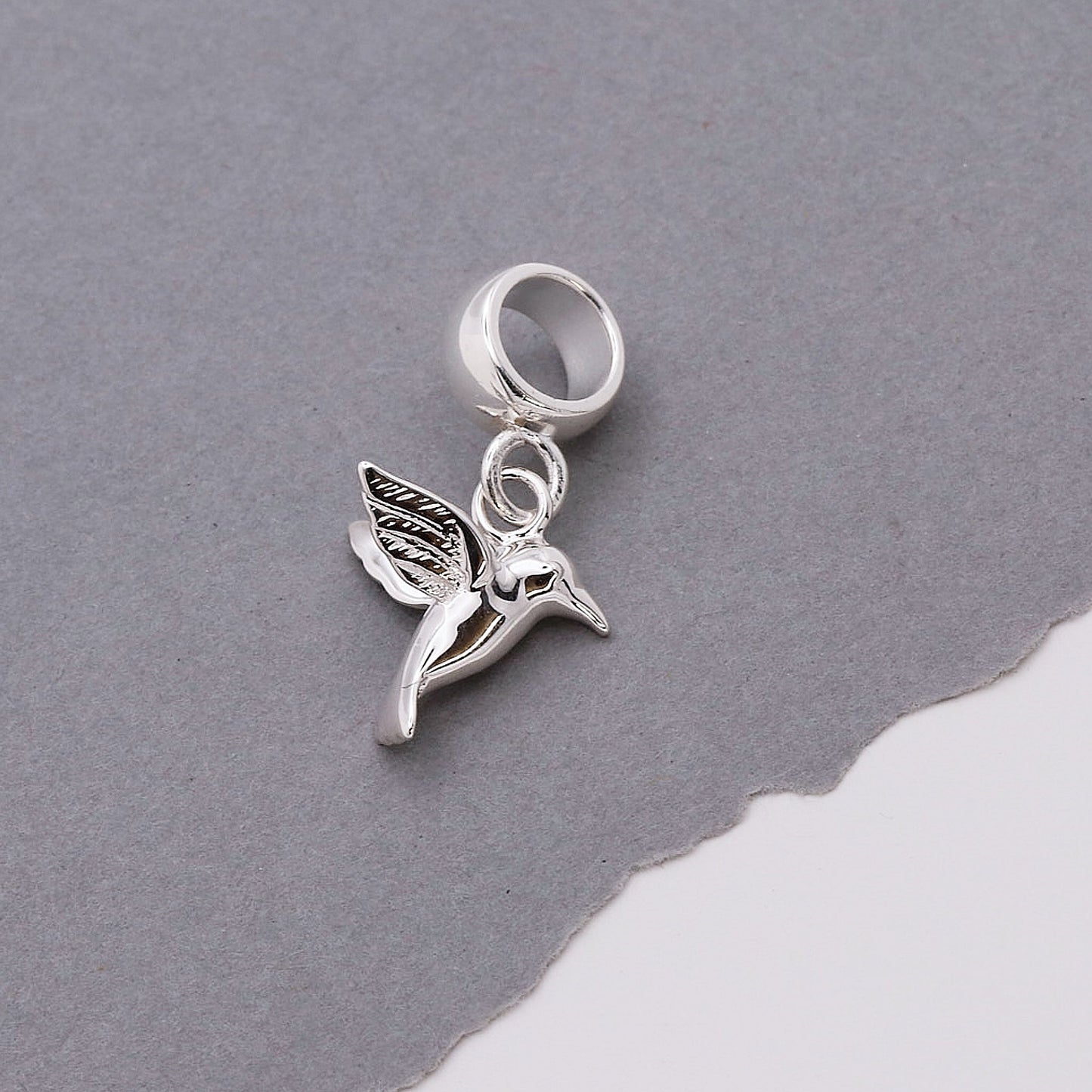 Hummingbird Silver Charm