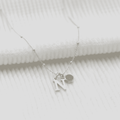 May Birthstone & Initial Charm Necklace