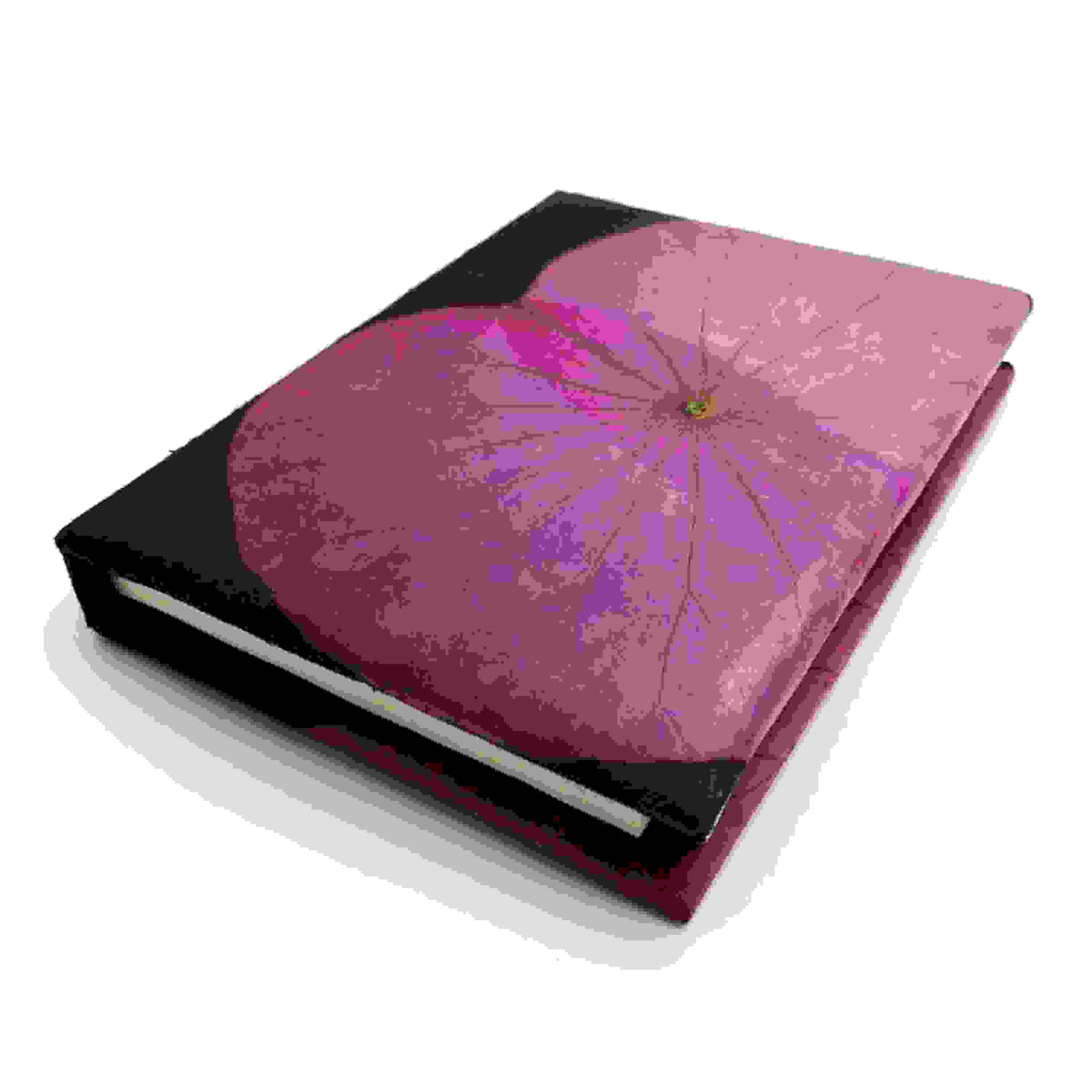 A6 Vegan Leather Lotus Leaf Notebook