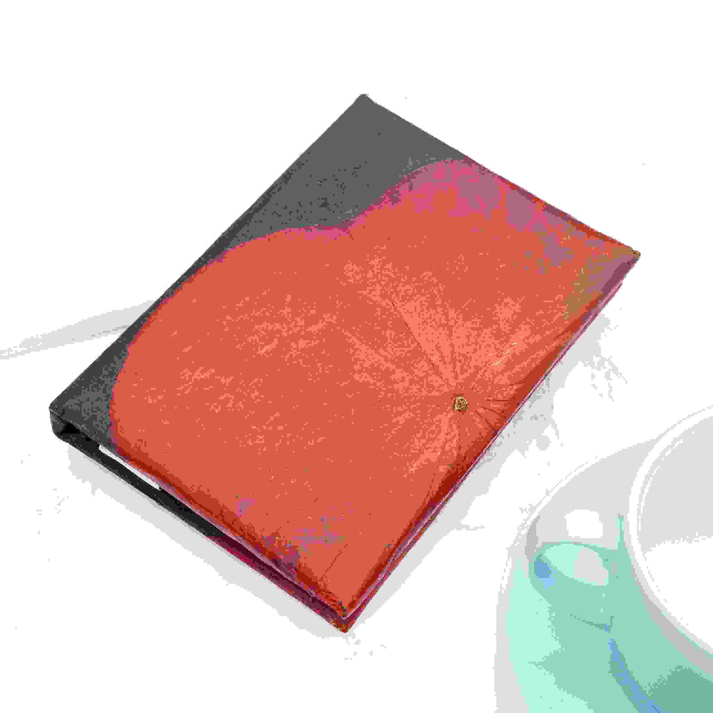 A6 Vegan Leather Lotus Leaf Notebook