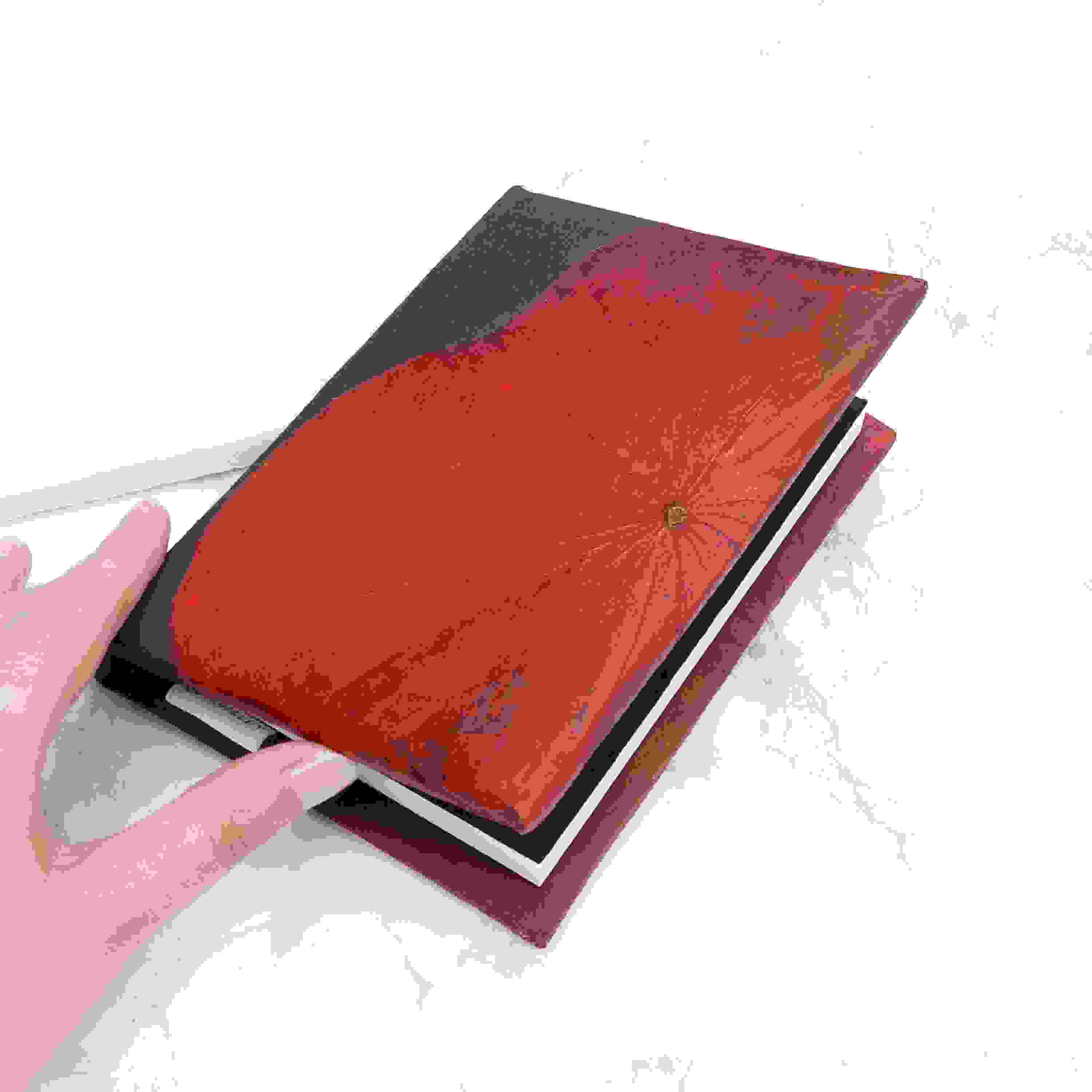 A6 Vegan Leather Lotus Leaf Notebook