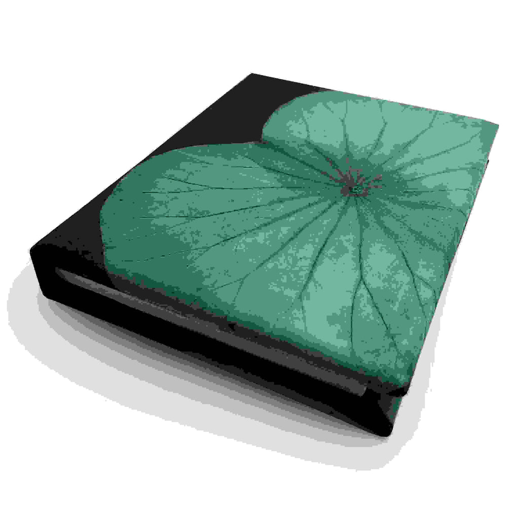 A6 Vegan Leather Lotus Leaf Notebook