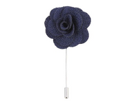 Boutonniere In Navy Silk
