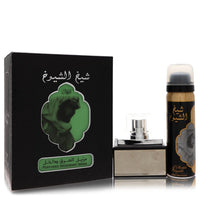 Lattafa Sheikh Al Shuyukh Eau De Parfum Spray and Men's Deodorant Set (3.4 oz/100 ml)
