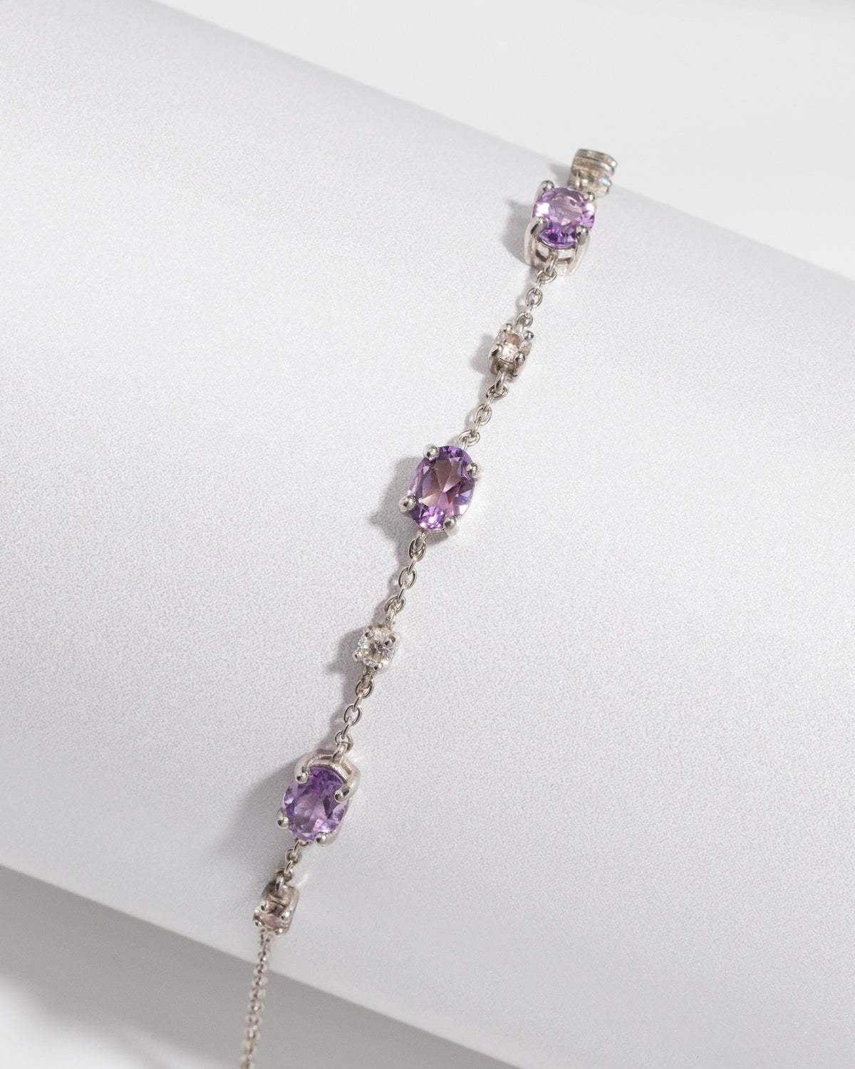 Lavender Amethyst Bracelet in Sterling Silver - SJR London Timepiece