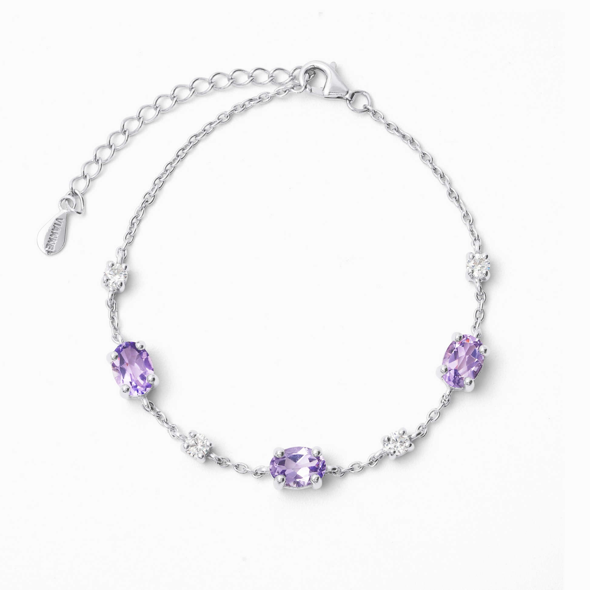 Lavender Amethyst Bracelet in Sterling Silver - SJR London Timepiece