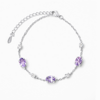 Lavender Amethyst Bracelet in Sterling Silver - SJR London Timepiece