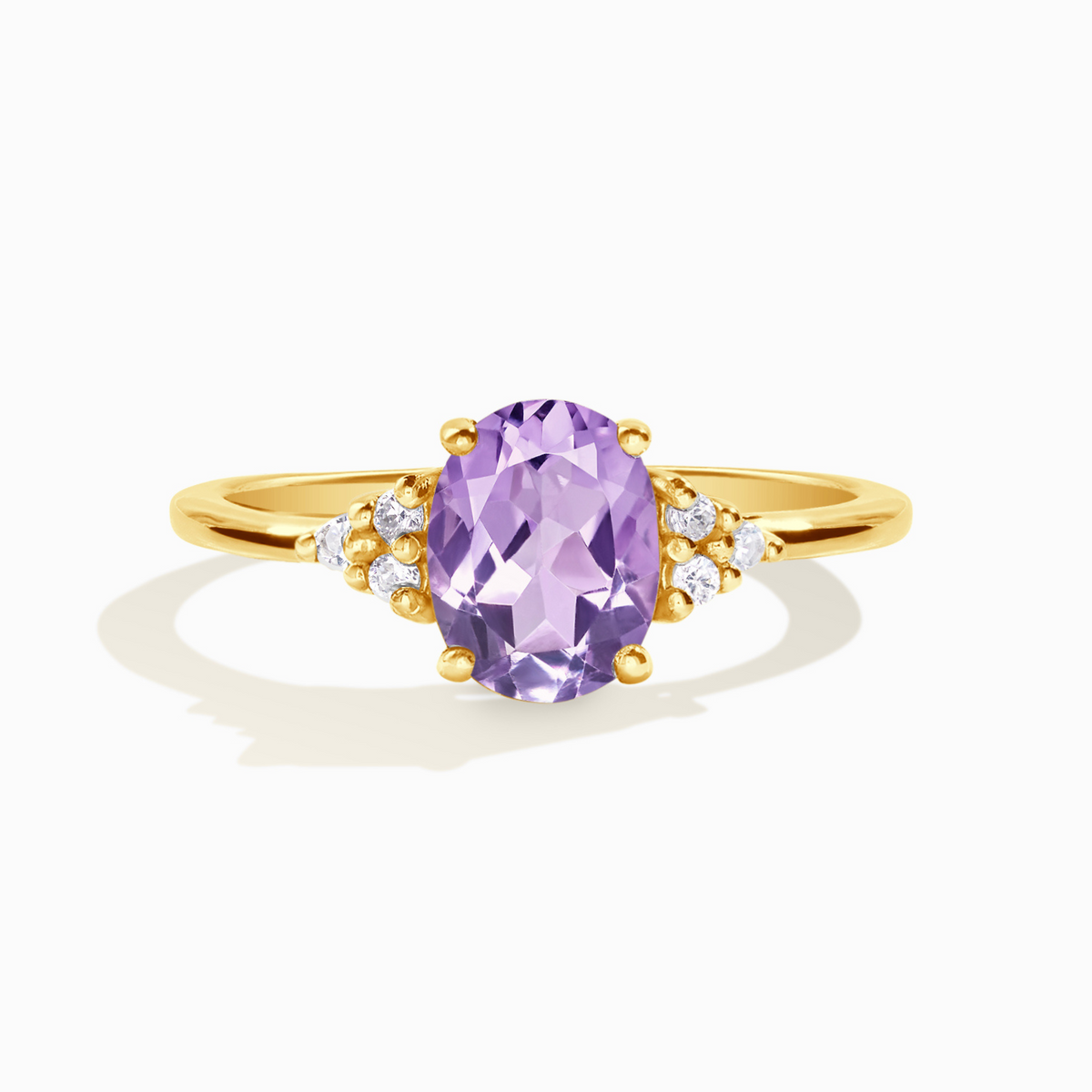 Bague Améthyste Lavande en Vermeil d'Or 18 carats