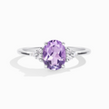 Bague en améthyste lavande en argent sterling