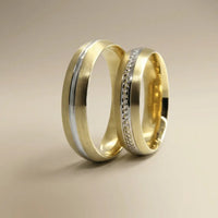 5mm Gold Wedding Band – Center Line Stone Channel – 9ct/14ct/18ct Gold
