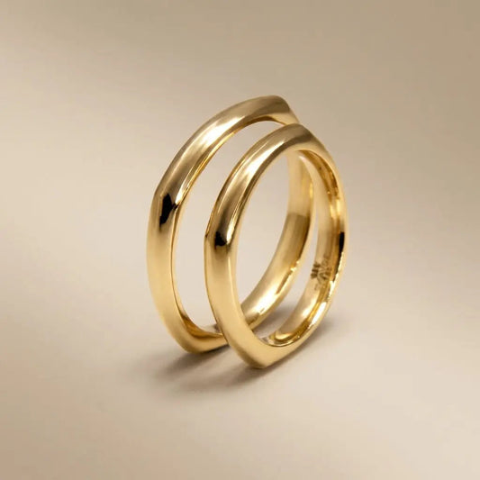 3mm Gold Wedding Band – Classic Elara – 9ct/14ct/18ct Gold Majestic Jewellery