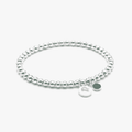 Personalised May Birthday Initial Letter & Birthstone Bracelet