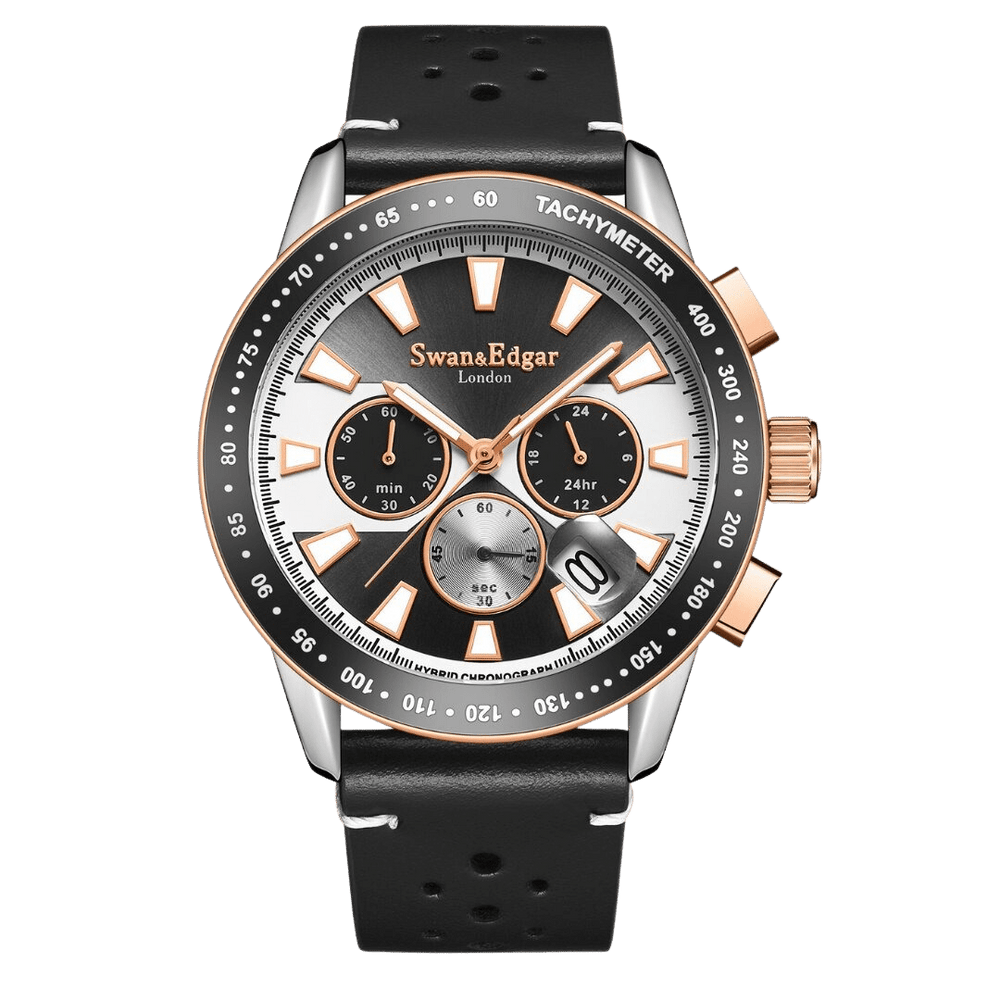 Limited Edition Swan & Edgar Hand Assembled Mechanical Quartz Racer Steel - SJR London Timepiece