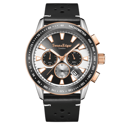 Limited Edition Swan & Edgar Hand Assembled Mechanical Quartz Racer Steel - SJR London Timepiece