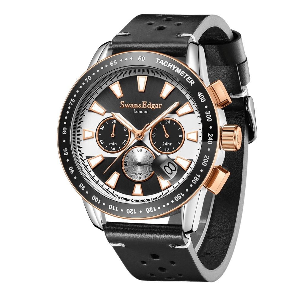 Limited Edition Swan & Edgar Hand Assembled Mechanical Quartz Racer Steel - SJR London Timepiece