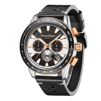 Limited Edition Swan & Edgar Hand Assembled Mechanical Quartz Racer Steel - SJR London Timepiece