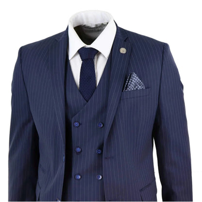 STZ41 - Men's 3 Piece Suit Gatsby 1920s Gangster Pinstripe