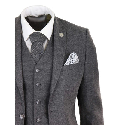 STZ23 - Men's Wool Tweed Suit 3 Piece Authentic 1920s Classic