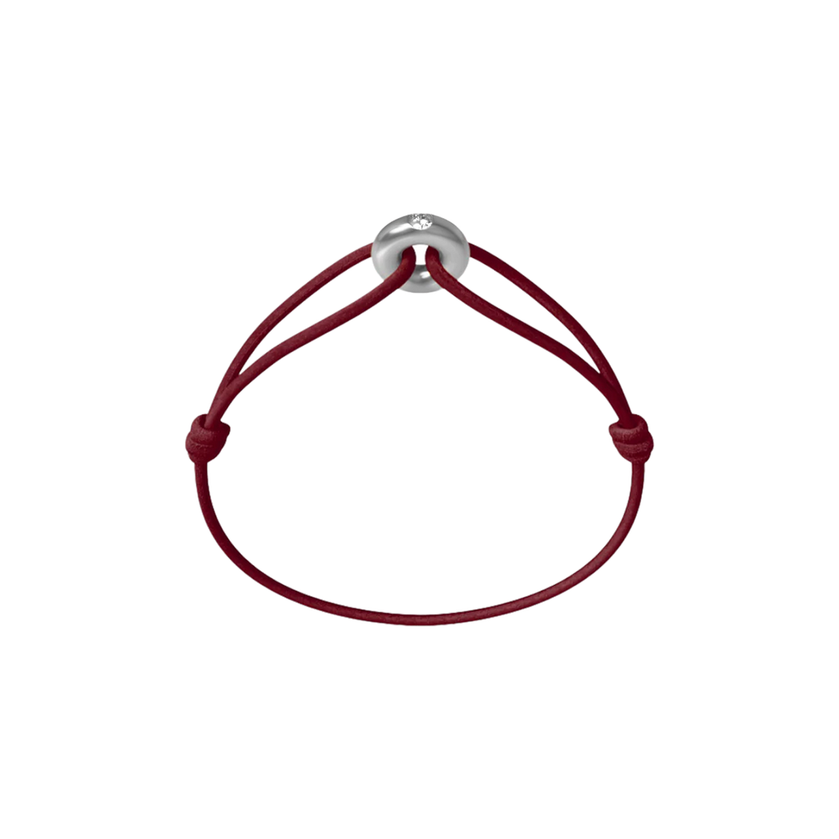 Mini Silver Soho Diamond Cord Bracelet