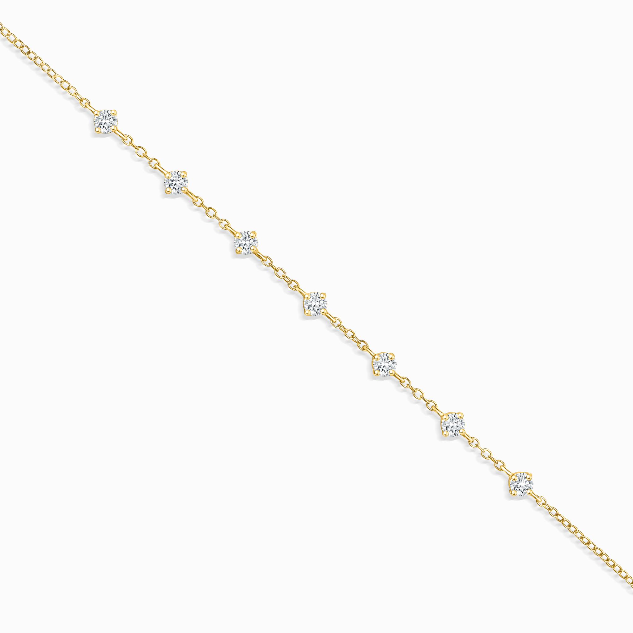 Bracelet en moissanite en vermeil d'or 18 carats
