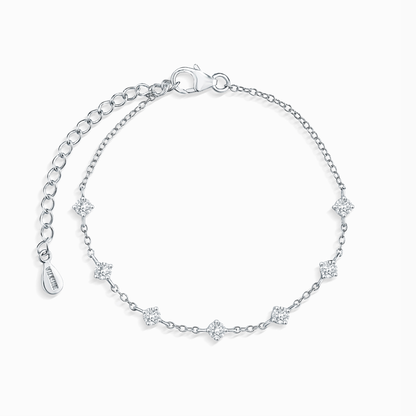 Moissanite Bracelet in Sterling Silver - SJR London Timepiece