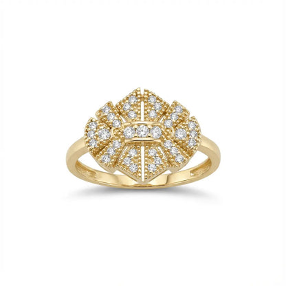 Solid Gold Ring – Radiant Brilliance – 14ct Gold