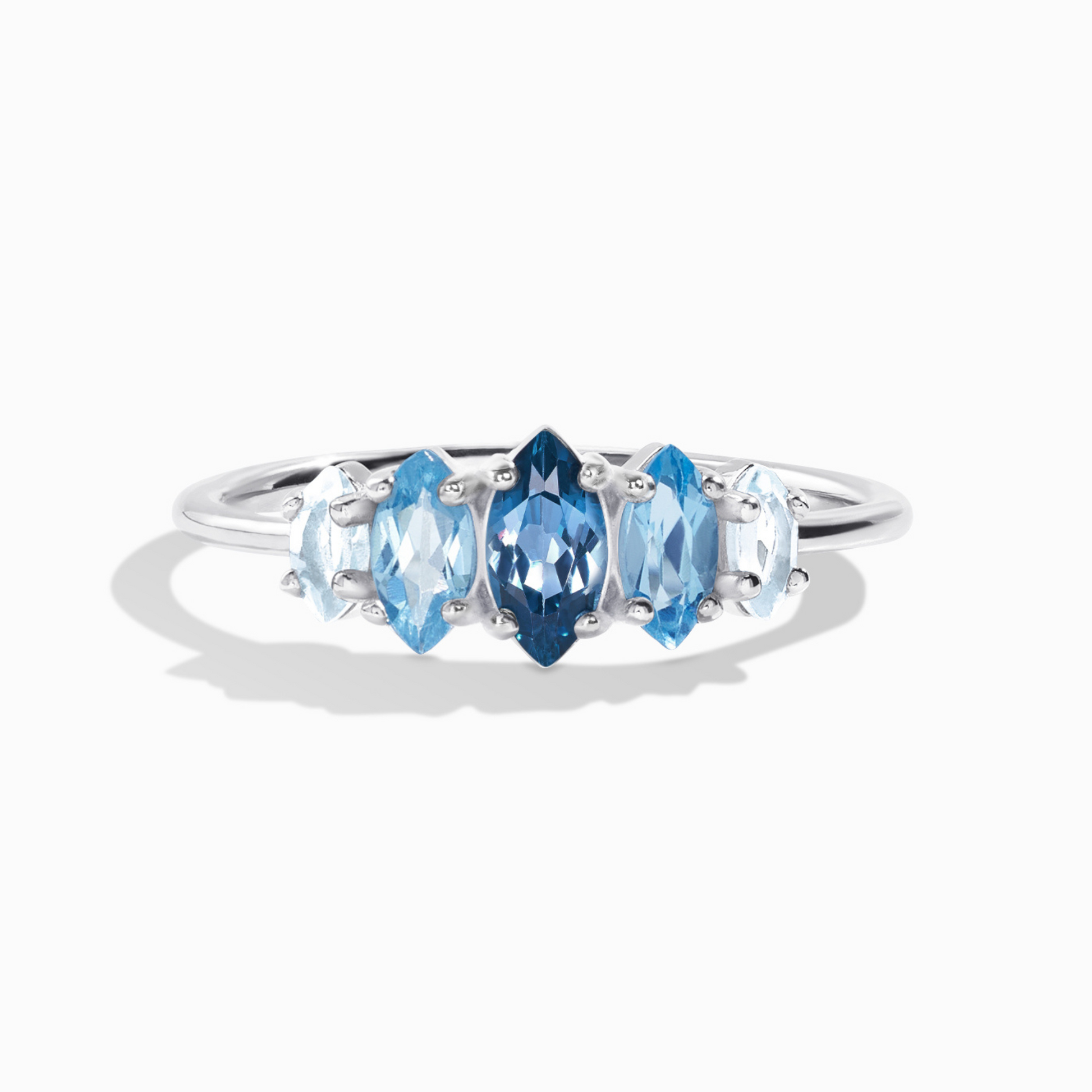 Ombre Blue Topaz Ring in Sterling Silver - SJR London Timepiece