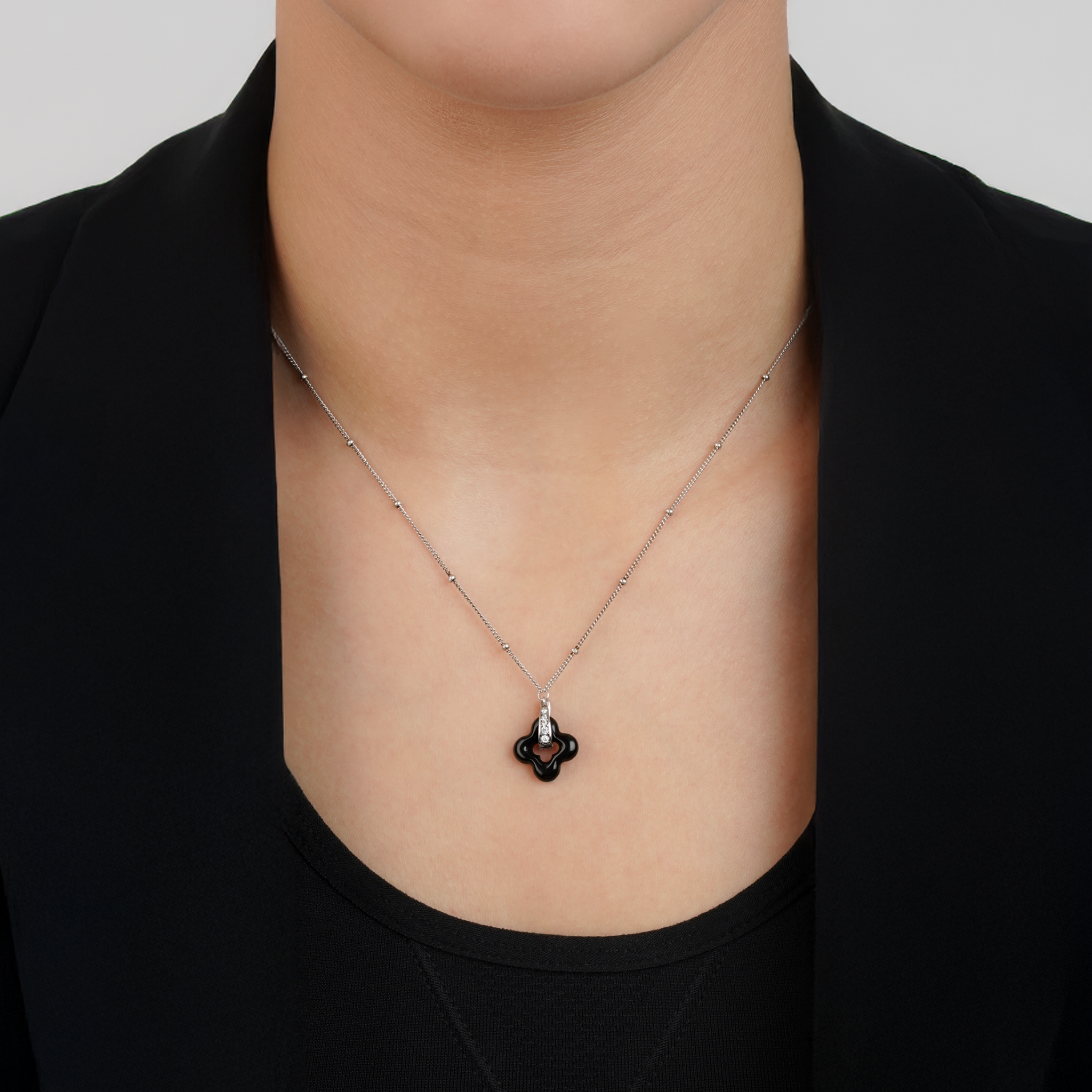 Silver Clover Necklace