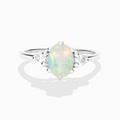 Bague en opale en argent sterling