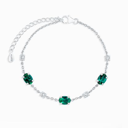 Emerald Bracelet in Sterling Silver - SJR London Timepiece