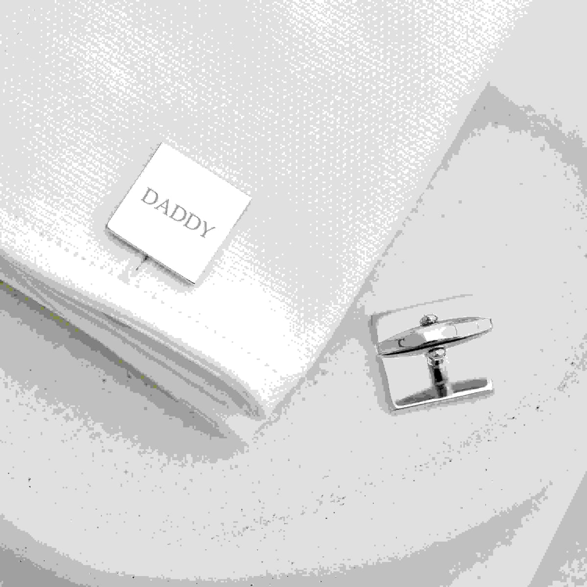 Personalised Silver Plated Square Cufflinks