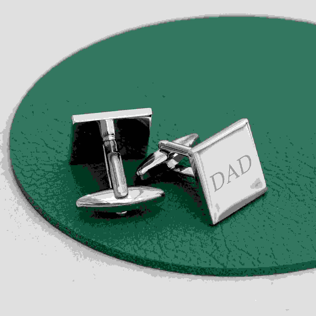 Personalised Silver Plated Square Cufflinks